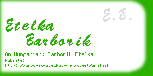 etelka barborik business card